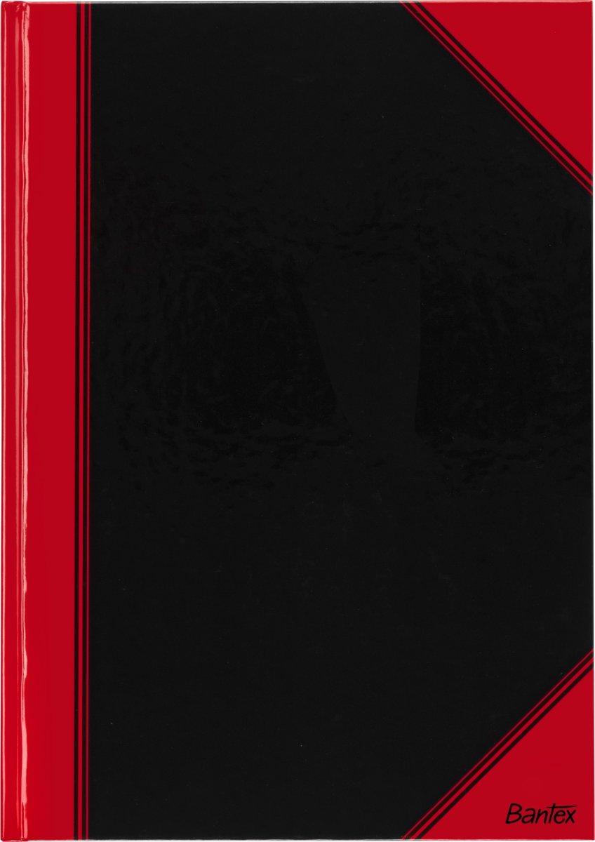 Bantex Kina Notes A4 Blank  Svart/röd