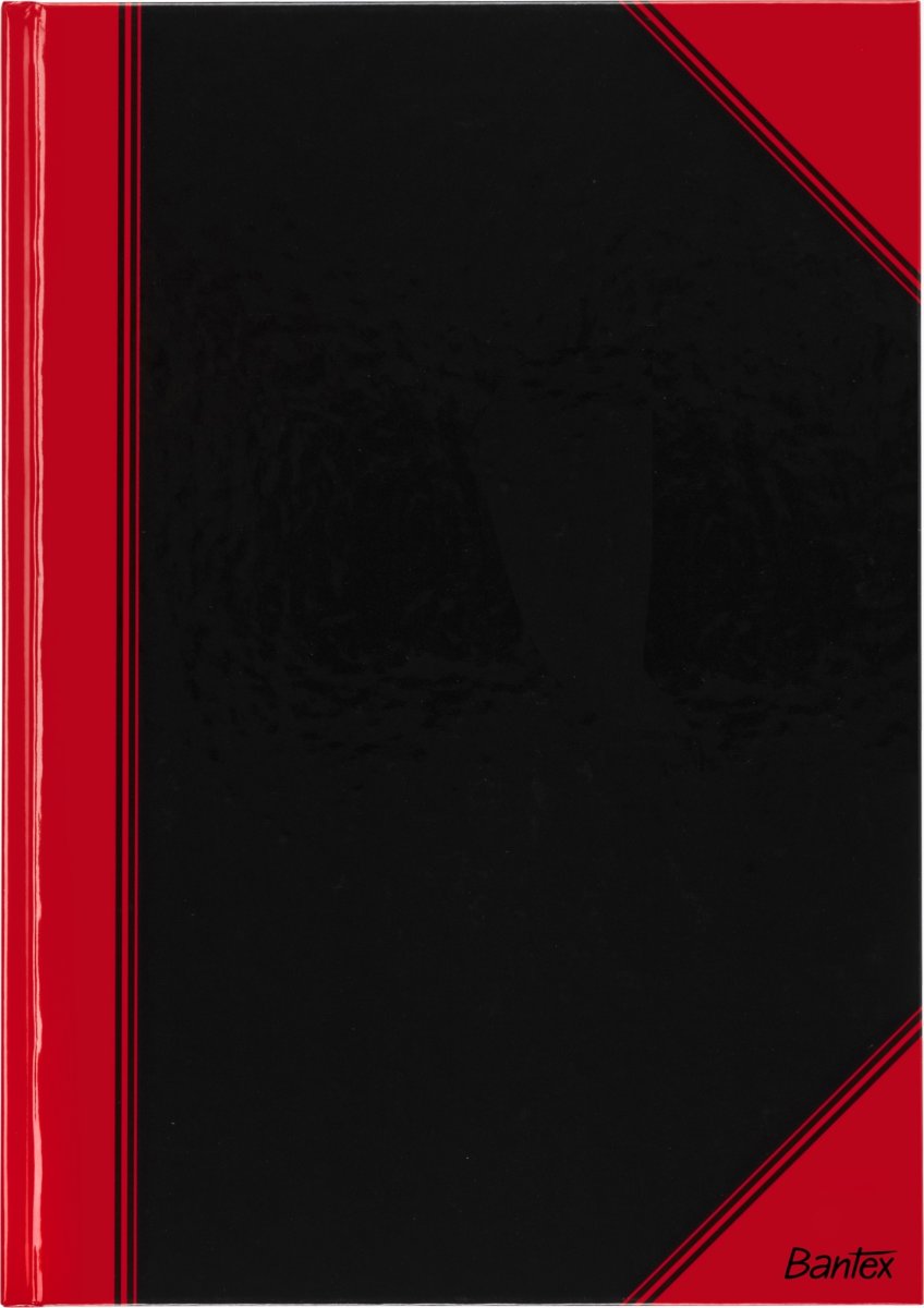 Bantex Kina Notes A4 Blank  Svart/röd