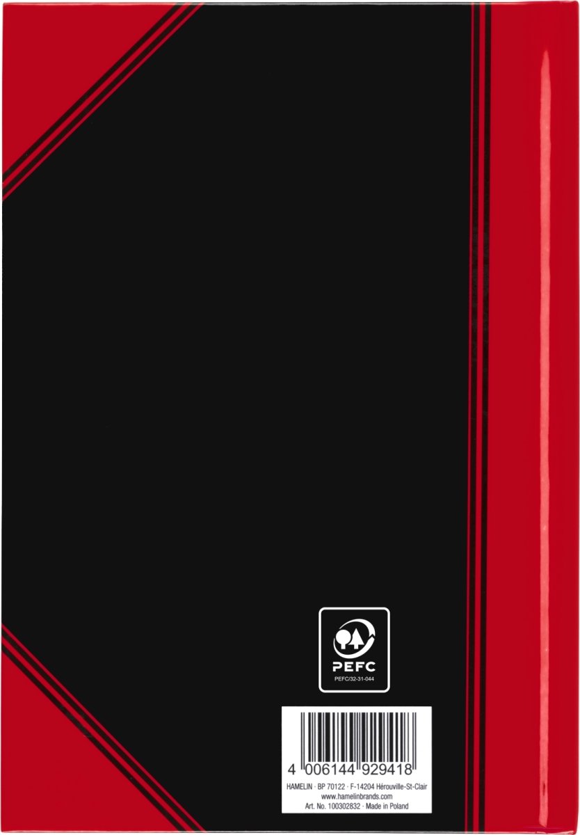 Bantex Kina Notes A5 Blank Svart/röd