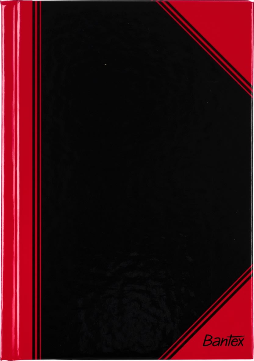 Bantex Kina Notes A6 Blanka Svart/röd