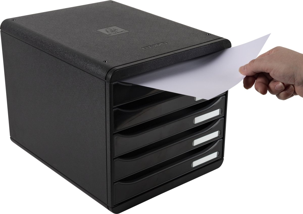 Exacompta Big-Box+ Skrivbordsbyrå, svart/svart