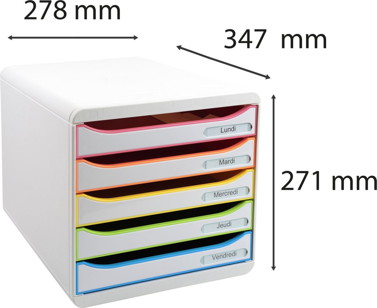 Exacompta Big-Box+ Skrivbordsbyrå, vit