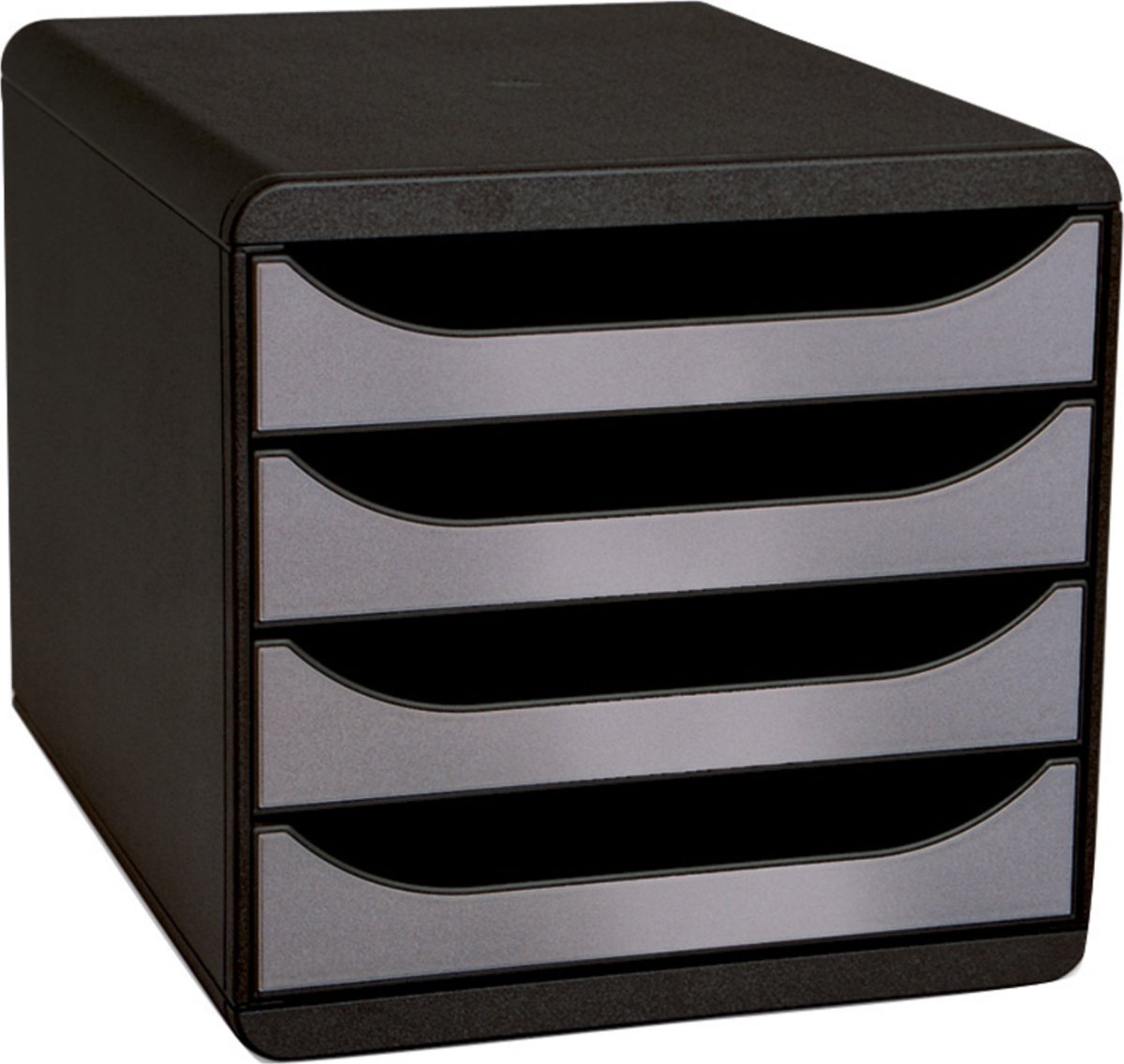 Exacompta Big-Box Skrivbordsbyrå, 4st/svart/silver