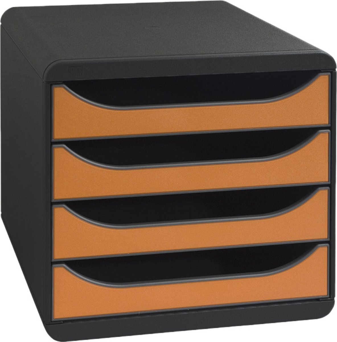 Exacompta Big-Box Skrivbordsbyrå, 4st/svart/orange