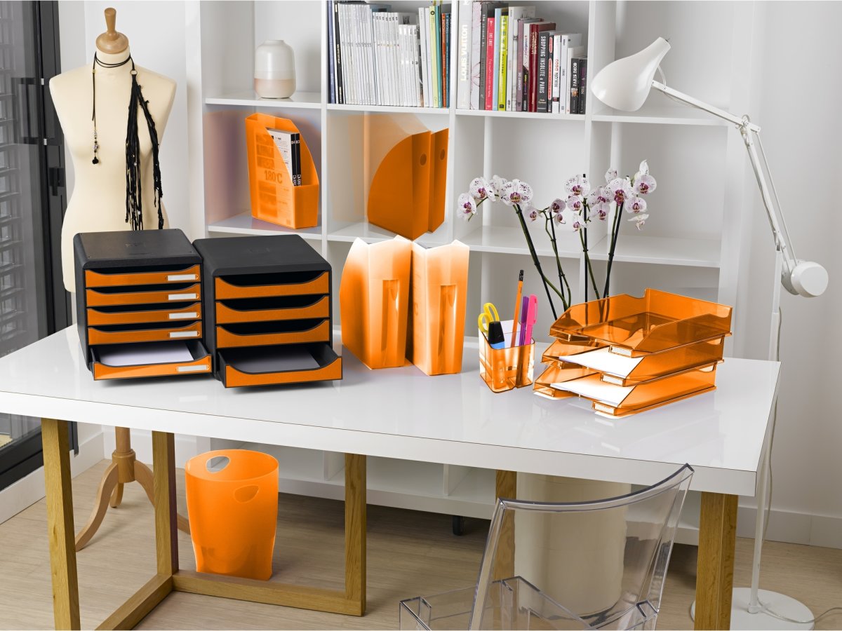 Exacompta Big-Box Skrivbordsbyrå, 4st/svart/orange
