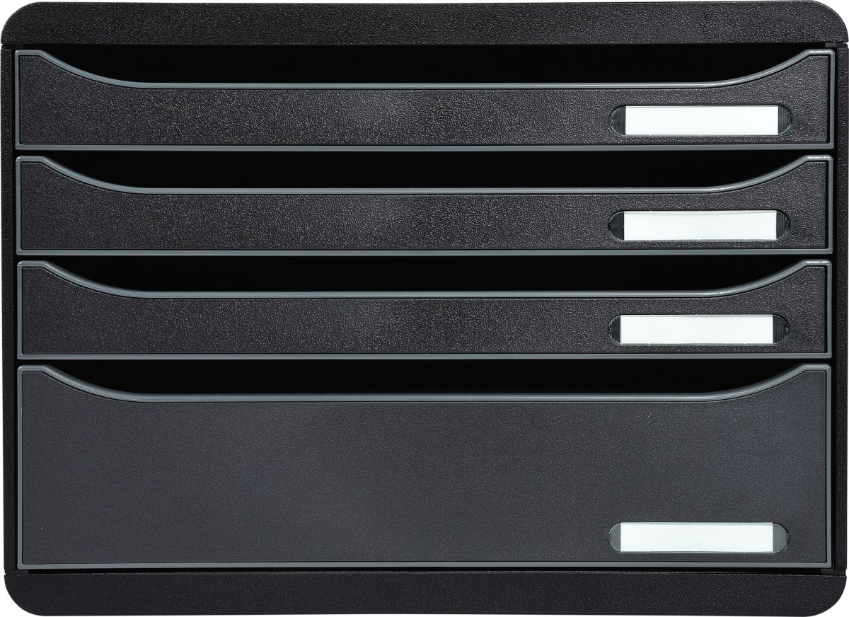 Exacompta Big-Box+ Skrivbordsbyrå, H, 4, svart
