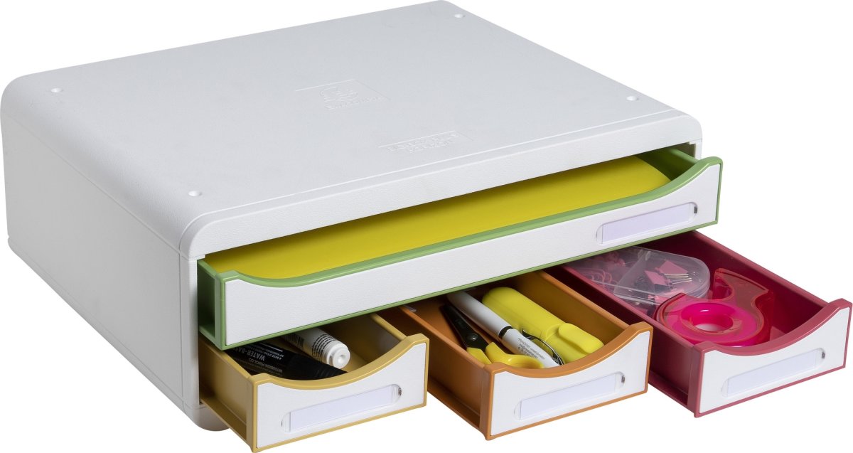 Exacompta Toolbox Skrivbordsbyrå, 4 st, vit