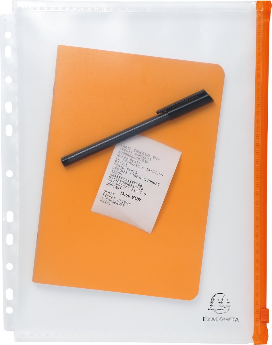Exacompta Exactive Fickor med dragkedja, A4, 5 st.