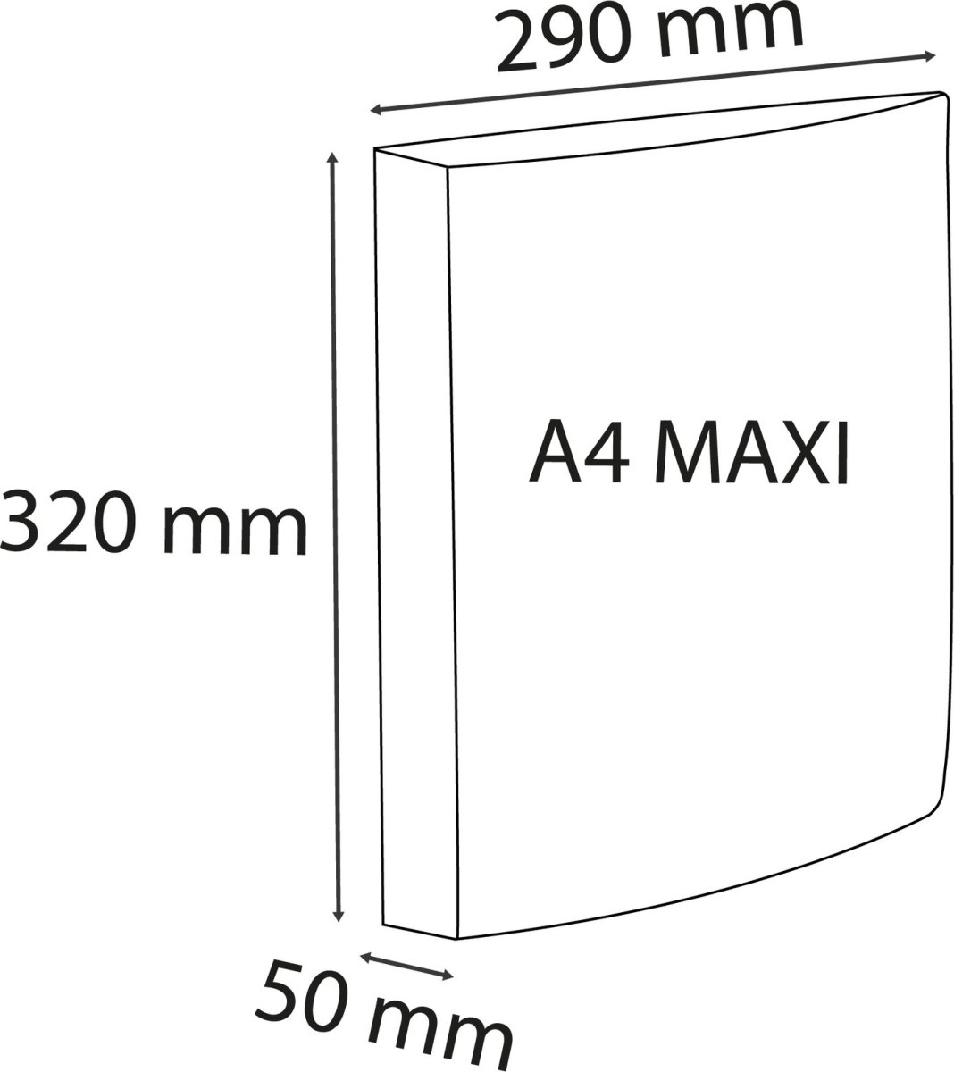 Exacompta Exactive Ringpärm, 50 mm, svart
