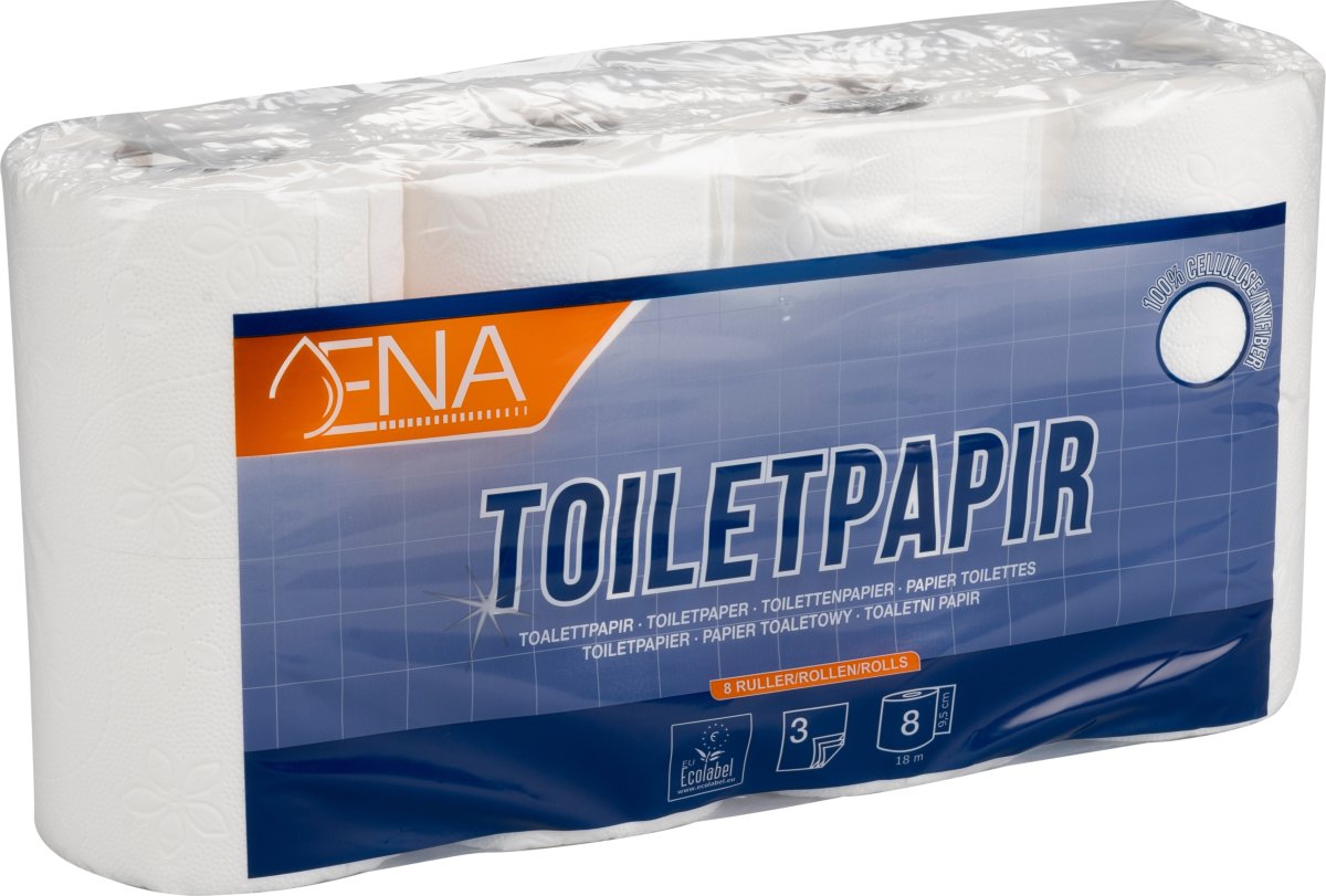 Toalettpapper 3-lager | 64 rullar | Vit | Nyfiber