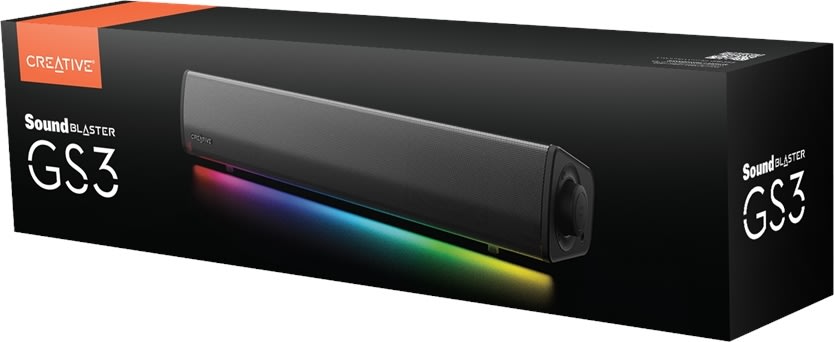 Creative Sound Blaster GS3 gaming soundbar, svart