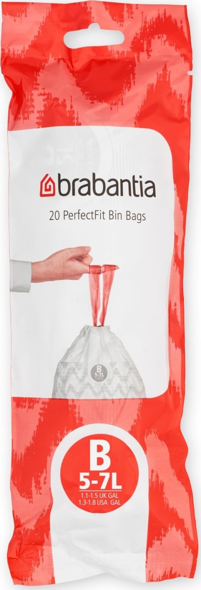 Brabantia Avfallspåse B, 5 liter, 20 st.