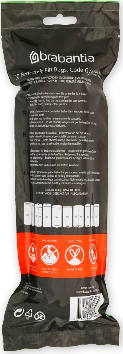 Brabantia Avfallspåse G, 23-30 liter, 20 st.