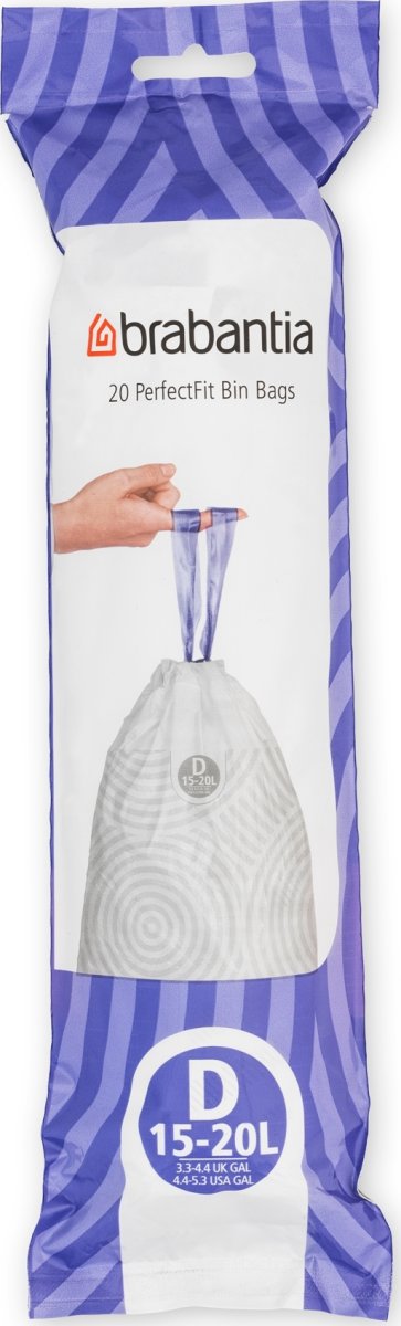 Brabantia Avfallspåse D, 15-20 liter, 20 st.