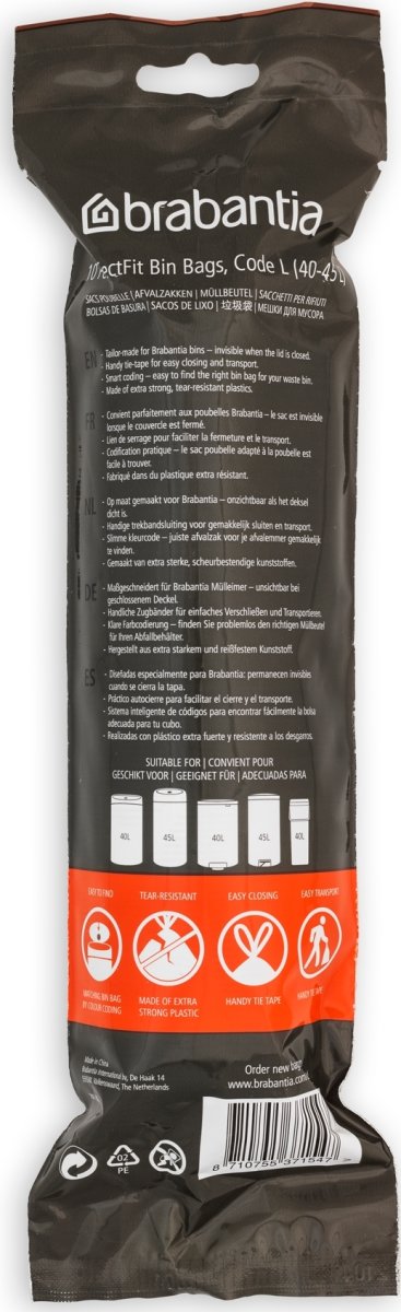 Brabantia Avfallspåse L, 45 liter, 10 st.