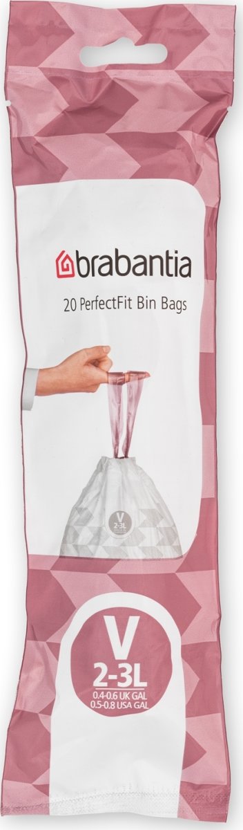 Brabantia Avfallspåse V, 2-3 liter, 20 st.