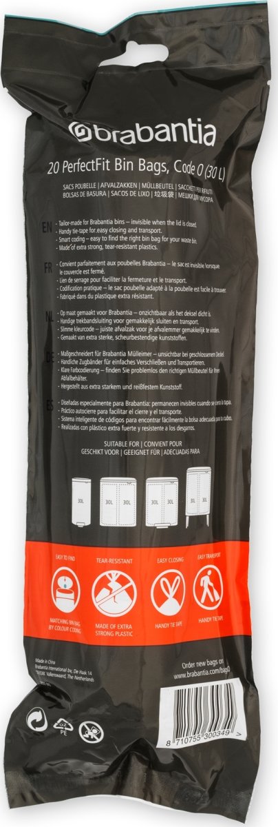 Brabantia Avfallspåse O, 30 liter, 20 st.