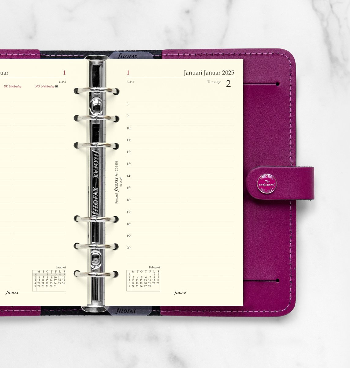 Filofax 2025 Refill, Personal, Dag