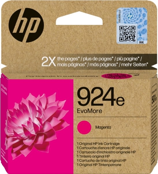 HP 924e EvoMore Original bläckpatron, Magenta