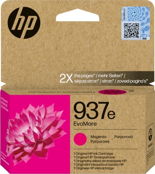 HP 937e EvoMore Original bläckpatron, Magenta