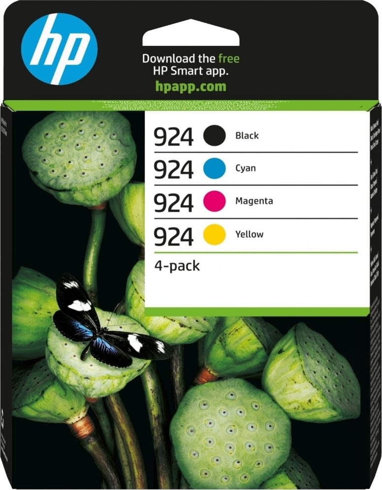 HP 924 original CMYK-bläckpatron, sampak