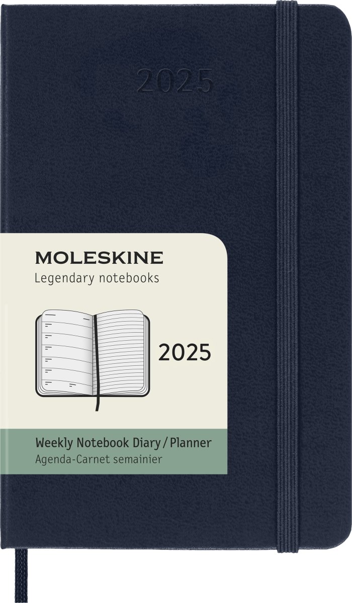 Moleskine 2025 Kalender, H, Vecka, Poc., Blå