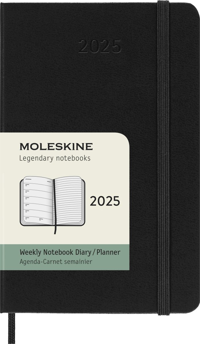 Moleskine 2025 Kalender, H, Vecka, Poc., Sortera