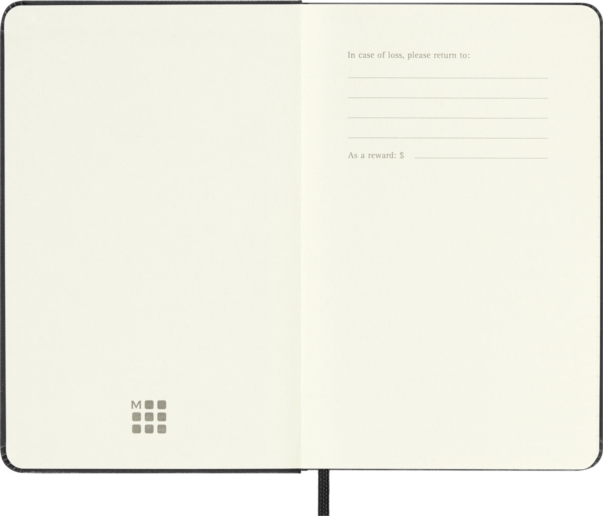 Moleskine 2025 Kalender, H, Vecka h., Poc., Svart