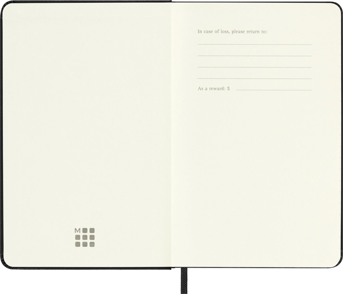 Moleskine 2025 Kalender, H, Vecka v., Poc., Svart