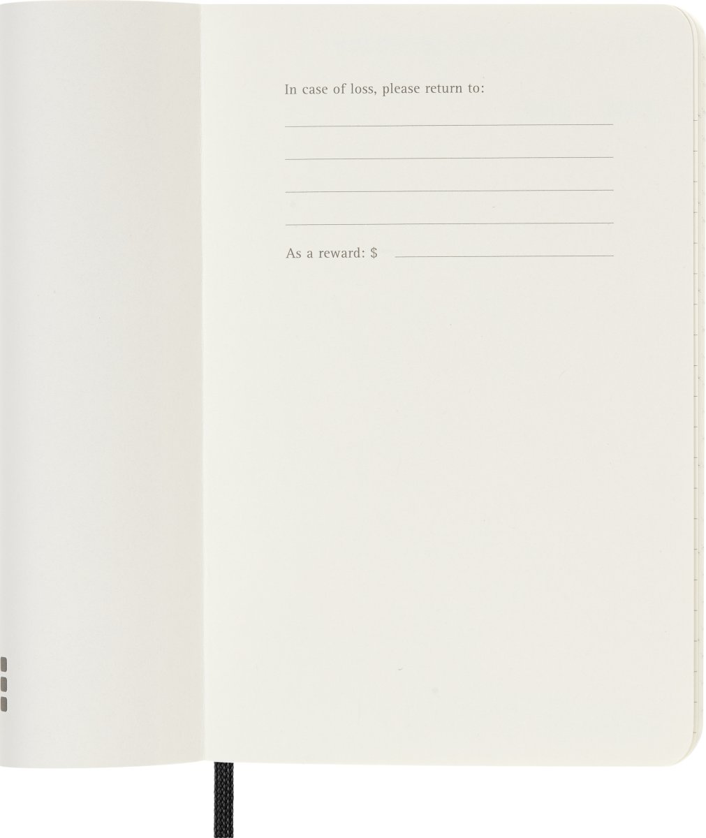 Moleskine 2025 Kalender, S, Vecka, Poc., Svart