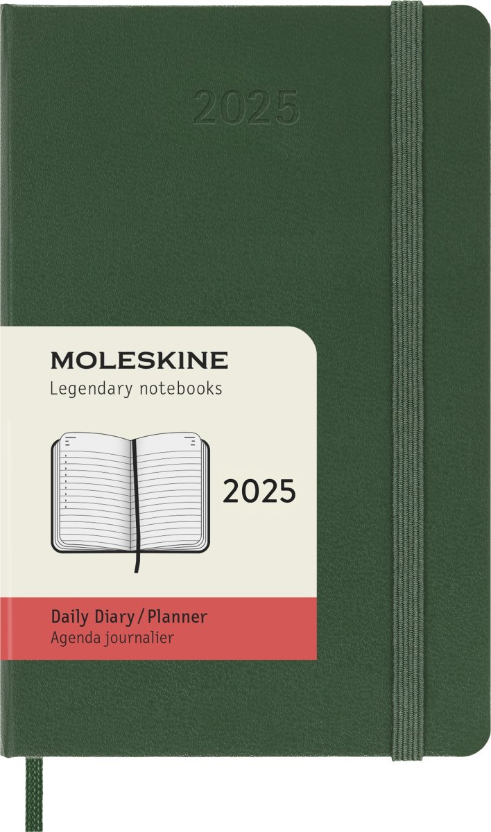 Moleskine 2025 Kalender, H, Dag, Poc., Grön