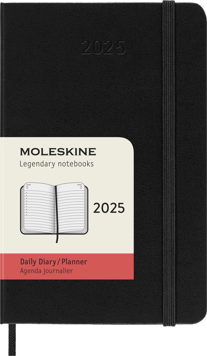 Moleskine 2025 Kalender, H, Dag, Poc., Svart