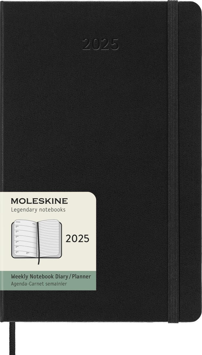 Moleskine 2025 Kalender, H, Vecka, L, Svart