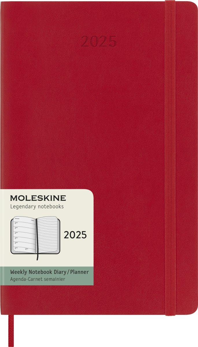 Moleskine 2025 Kalender, S, Vecka, L, Röd