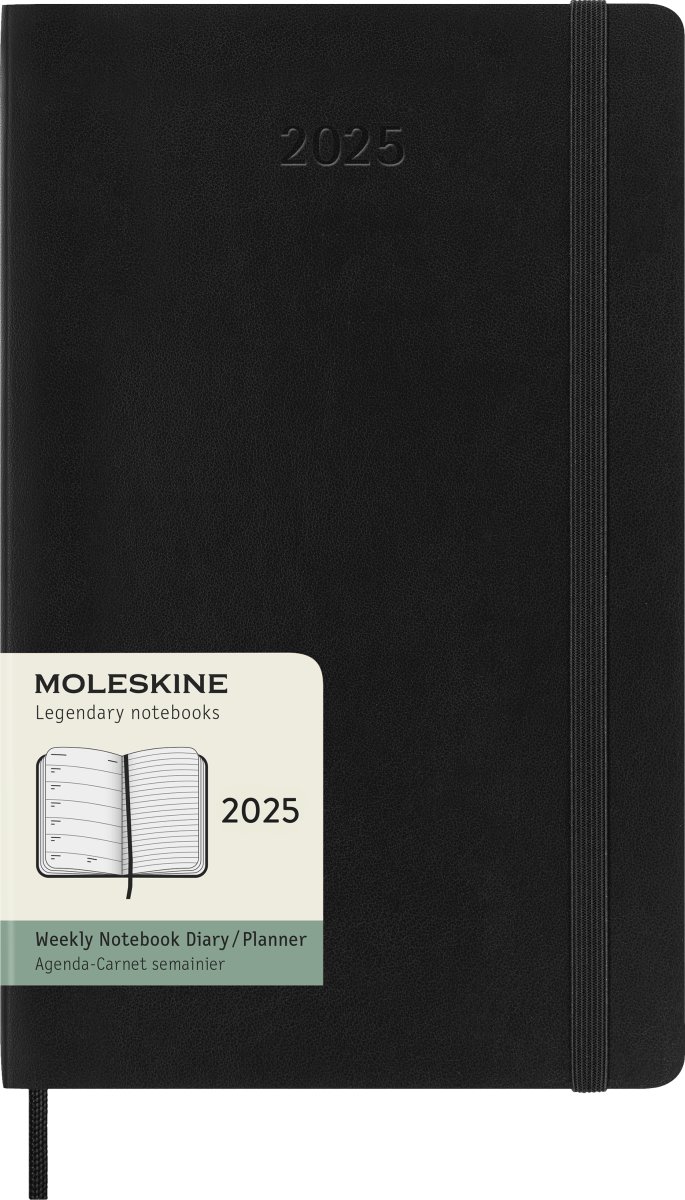 Moleskine 2025 Kalender, S, Vecka, L, Svart