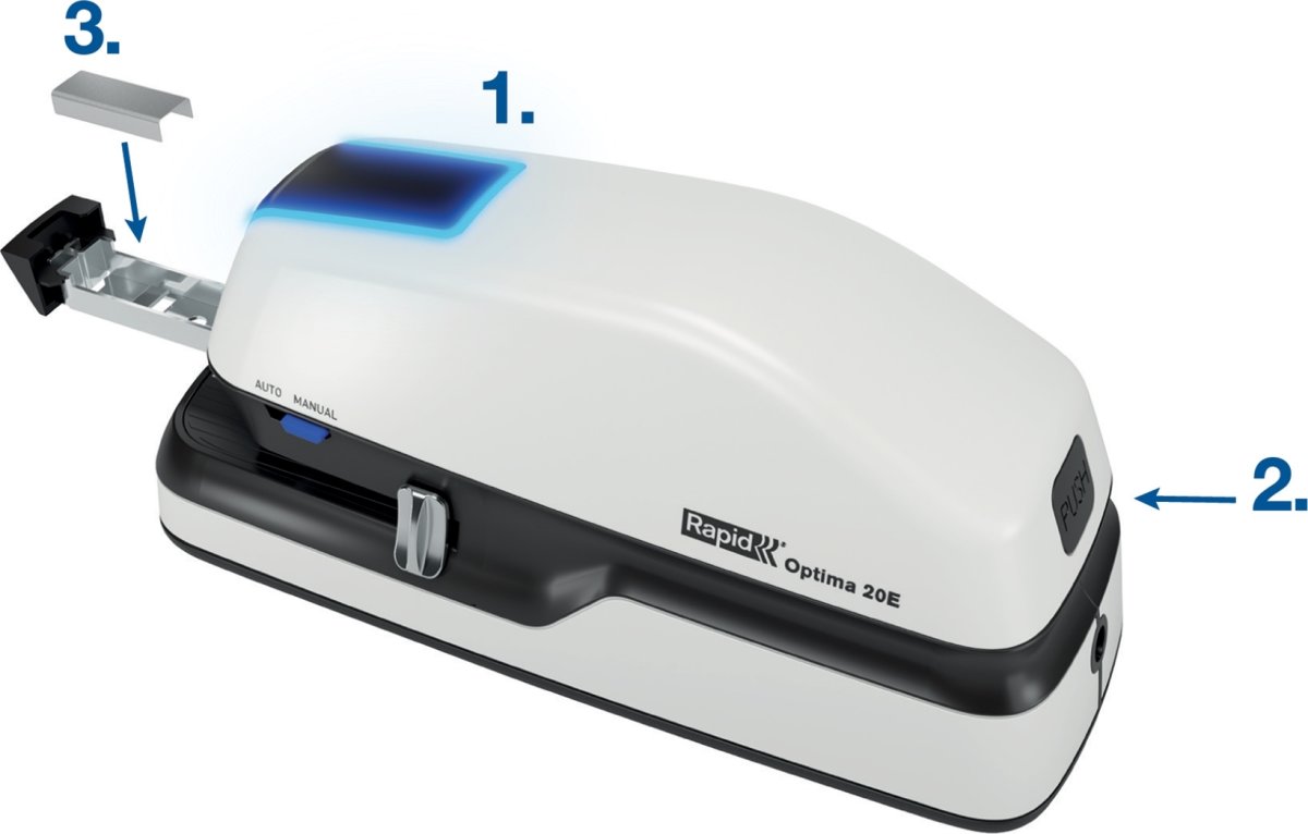 Rapid Optima 20E Elektrisk häftapparat, 20 ark