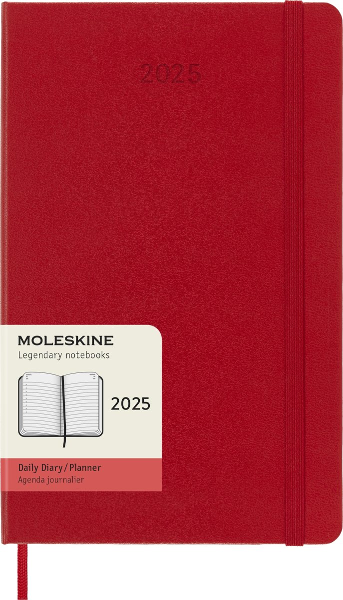 Moleskine 2025 Kalender, H, Dag, L, Röd