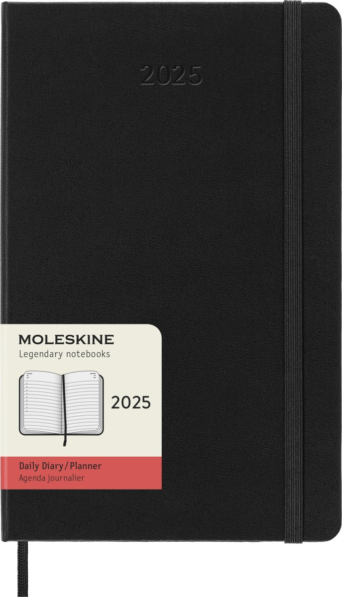 Moleskine 2025 Kalender, H, Dag, L, Svart