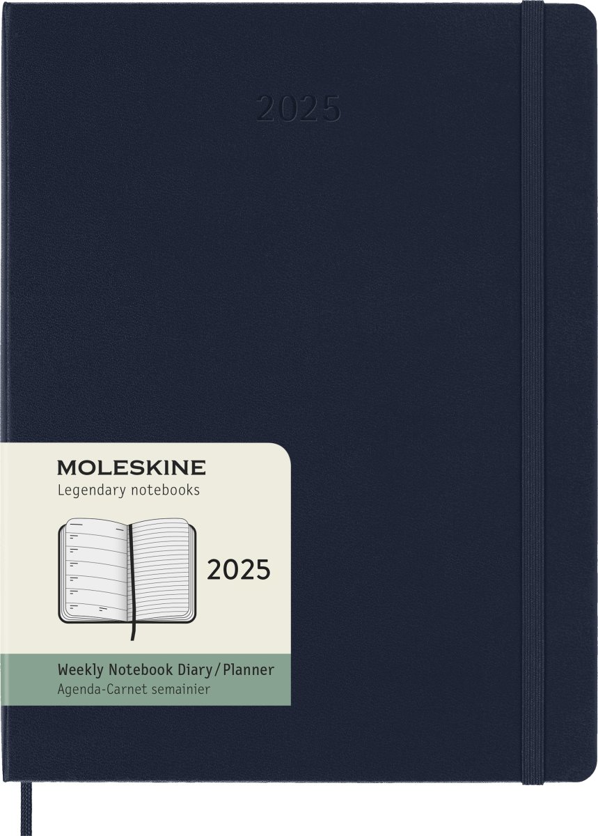 Moleskine 2025 Kalender, H, Vecka, XL, Blå