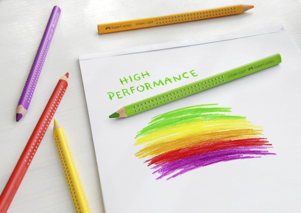 Faber-Castell Grip Crayons Jumbo | 6 färger