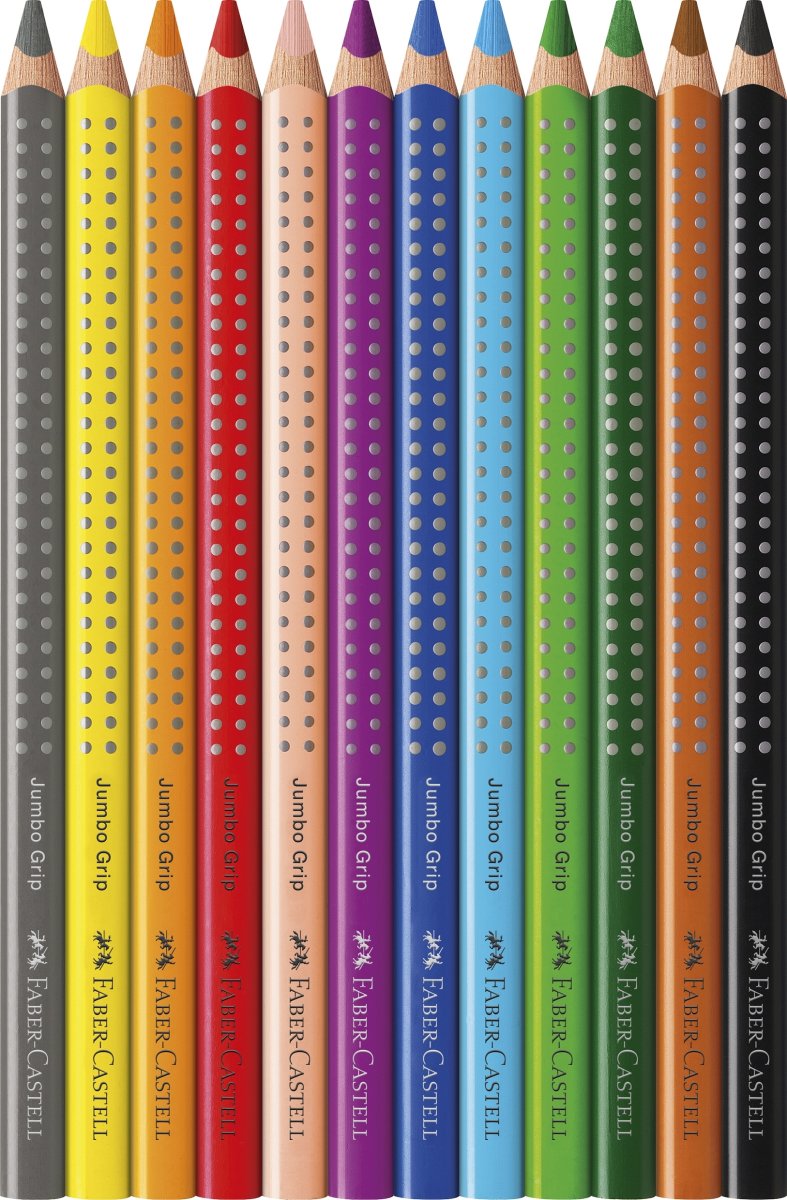 Faber-Castell Grip Crayons Jumbo | 12 färger