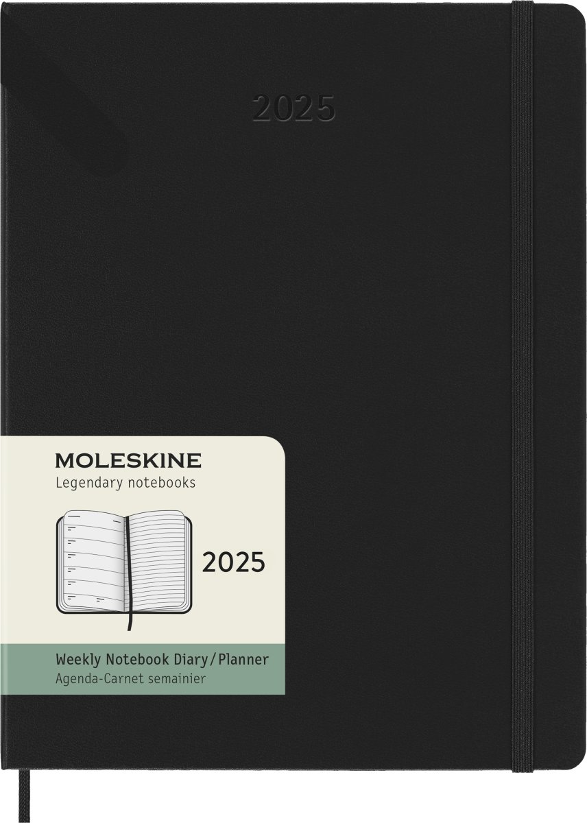 Moleskine 2025 Kalender, H, Vecka, XL, Svart