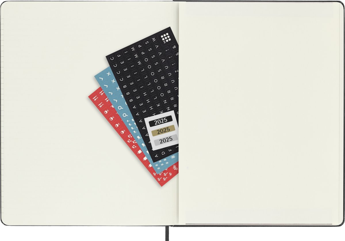 Moleskine 2025 Kalender, H, Vecka, XL, Svart