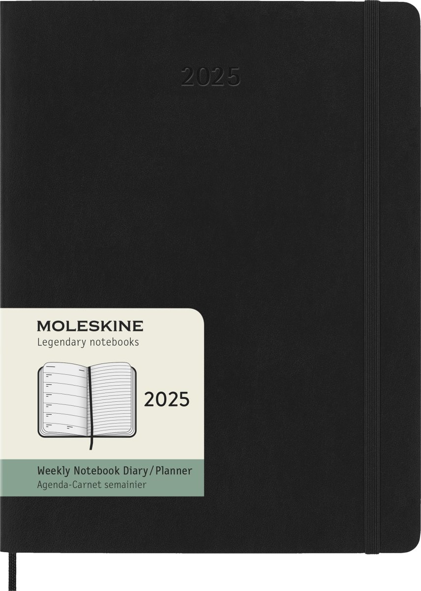 Moleskine 2025 Kalender, S, Vecka, XL, Svart