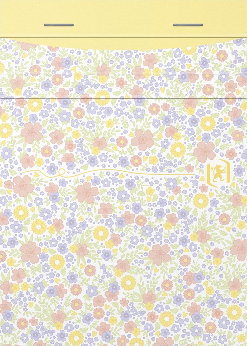 Block Oxford Floral 105x148 mm Linjerat Färgmix