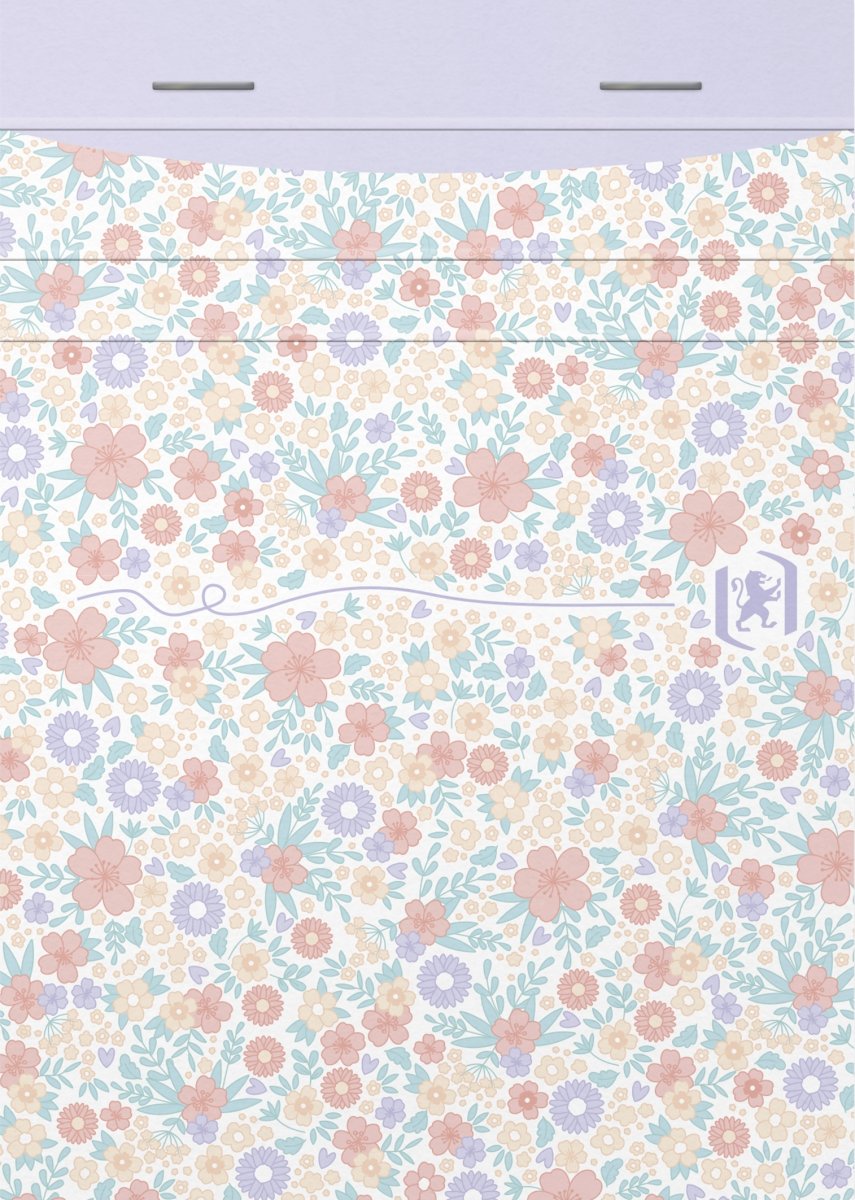 Block Oxford Floral 105x148 mm Linjerat Färgmix
