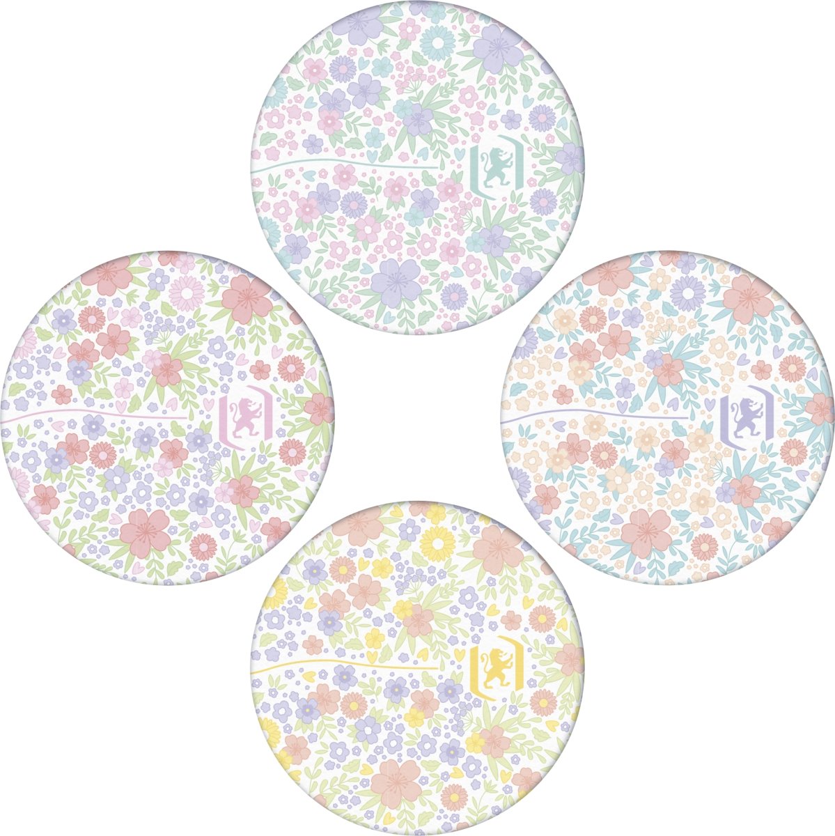Block Oxford Floral 105x148 mm Linjerat Färgmix