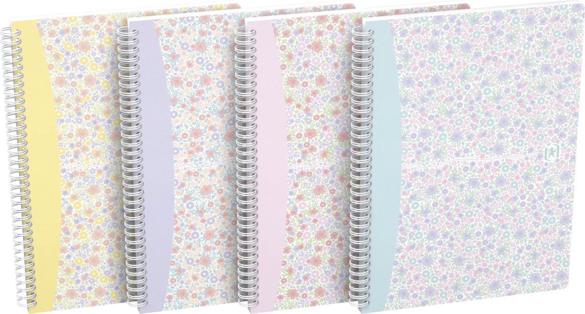 Block Oxford Floral B5 Rutat Färgmix