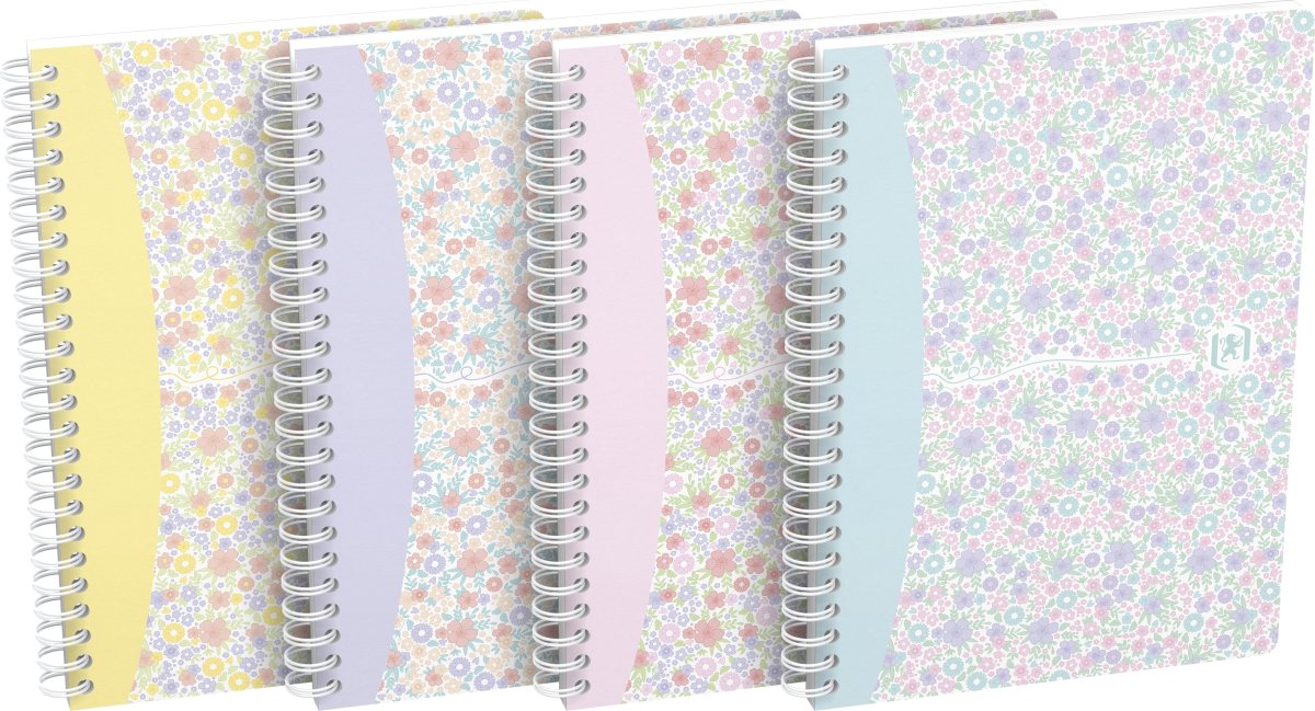 Block Oxford Floral A5 Rutat Färgmix