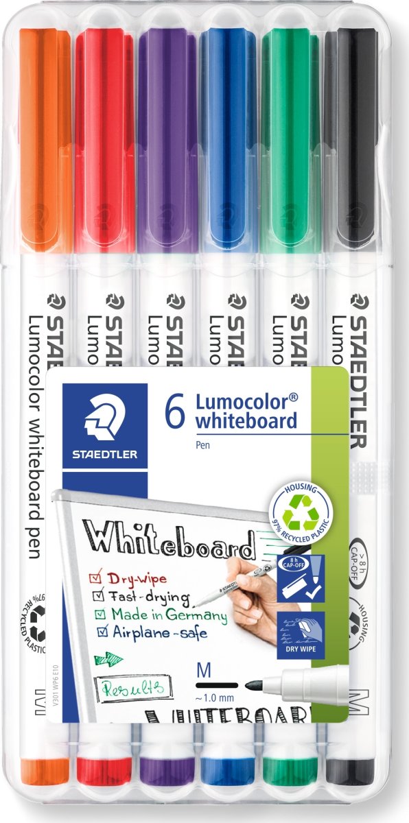 Staedtler 301 Whiteboardpenna | 6 färger